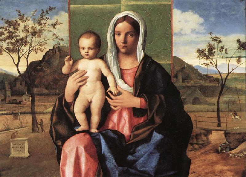 BELLINI, Giovanni Madonna and Child Blessing lpoojk oil painting image